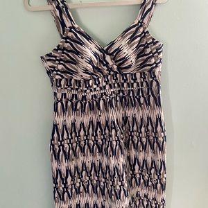 Anne Taylor Navy, White and Grey Dress. Sz 8